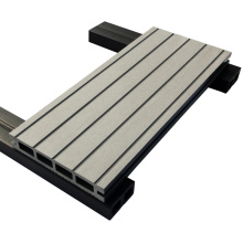 Anti-uv plancher boisé rainuré extérieur wpc decking